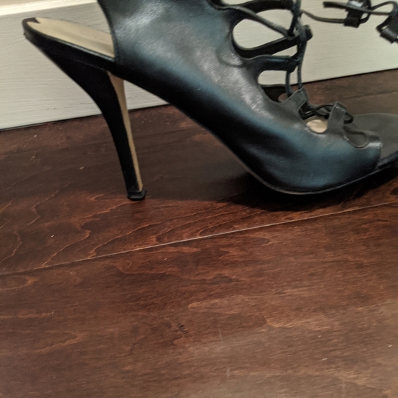 Black Strappy Heels - Picture 4 of 4